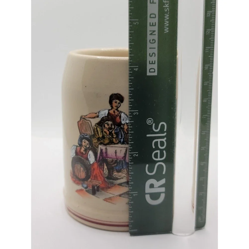Vtg German Stoneware Beer Stein Pub Drinking Men